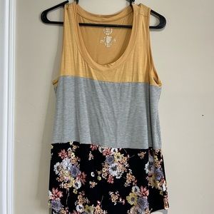 Maurices - Floral/Stripe Sleeveless Top